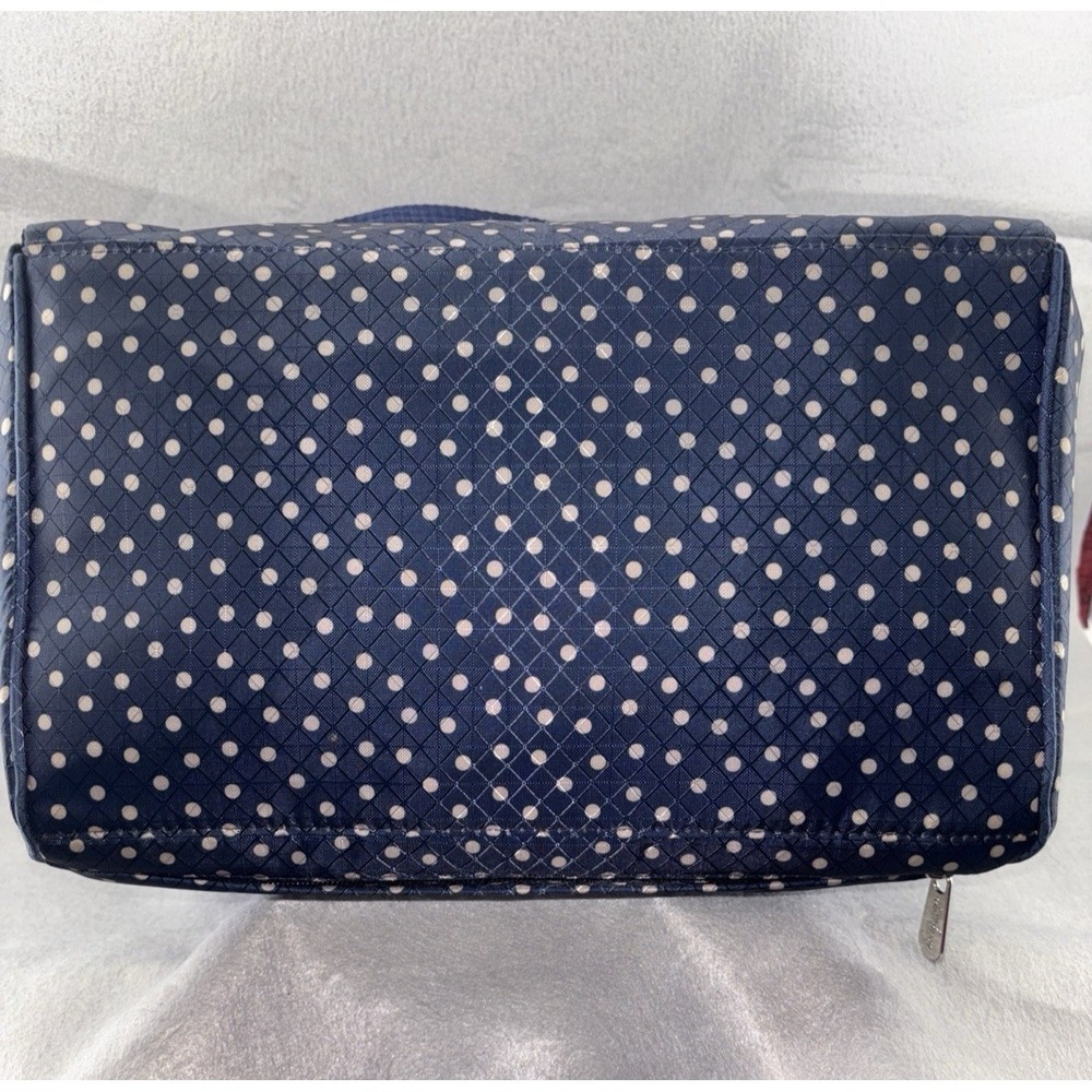 NWOT Thirty One Take Two Versatile Tote Backpack Navy Polkadot Travel Gym Diaper - Picture 5 of 16